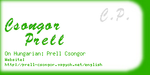 csongor prell business card